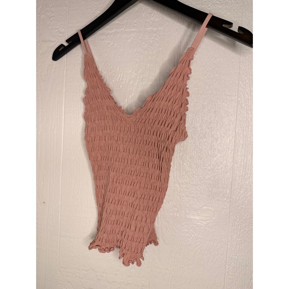 Intimately Free People Ruched Cami Seamless Pucker Crop Top M/L New